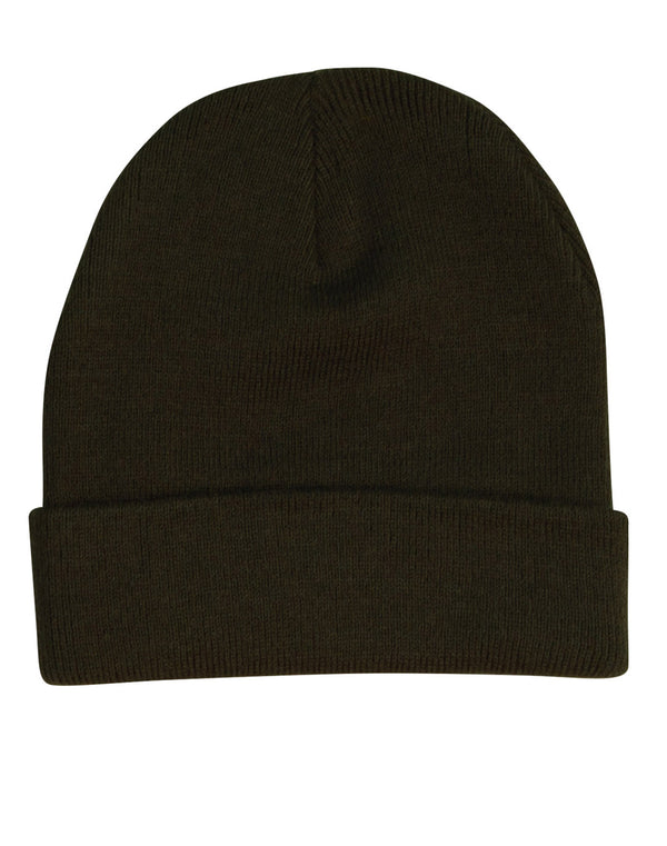 Roll Up Acrylic Beanie [CH28 - Charcoal]