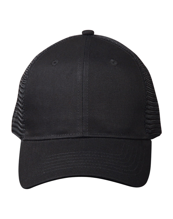 Premium Cotton Trucker Cap [CH89 - Black / Black]