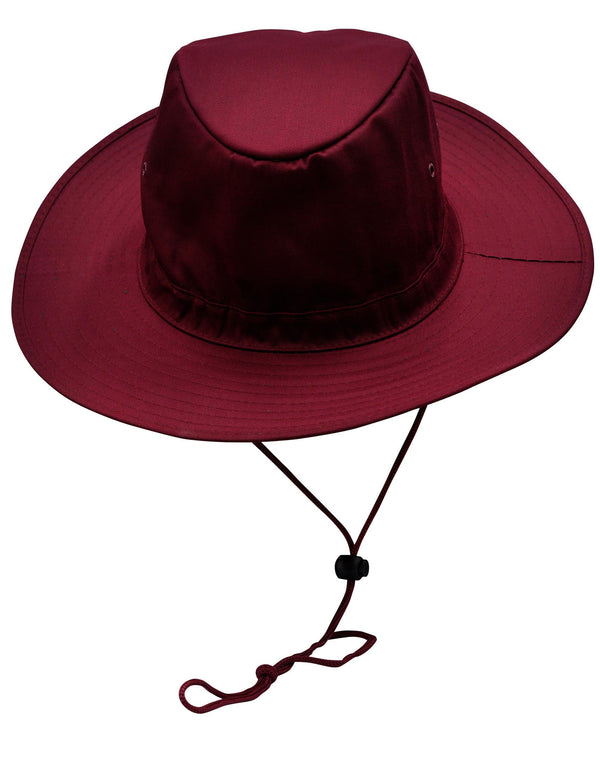 Slouch Hat With Break Away Clip Strap [H1026 - Maroon]