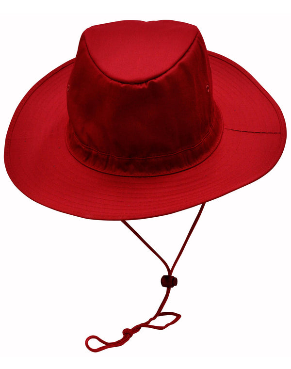 Slouch Hat With Break Away Clip Strap [H1026 - Red]