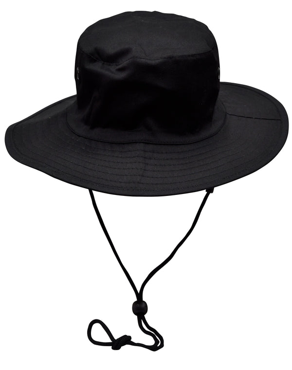 Surf Hat With Break Away Strap [H1035 - Black]