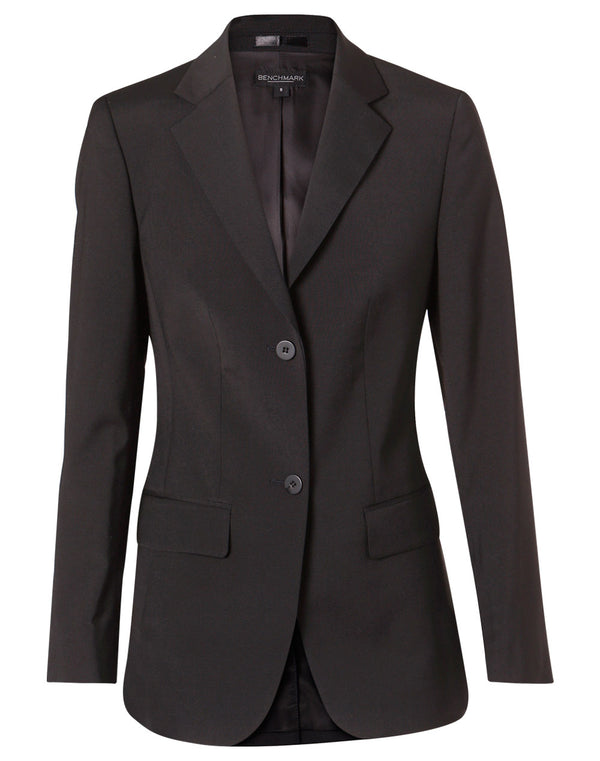 Womens Wool Blend Stretch Mid Length Jacket [M9200 - Charcoal]