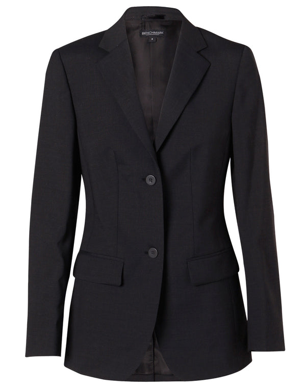 Womens Wool Blend Stretch Mid Length Jacket [M9200 - Navy]