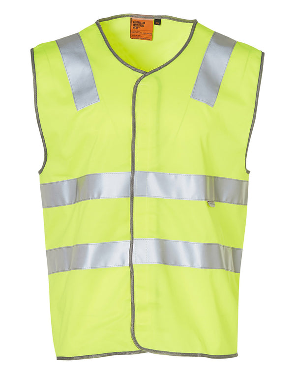 Hi Vis Safety Vest [SW03 - FluoroYellow / Silver]
