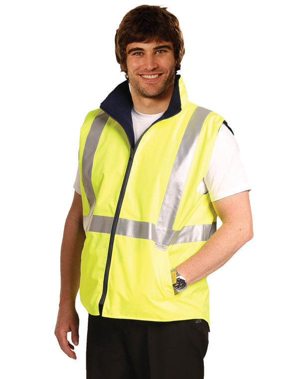 Hi Vis Reversible Safety Vest With 3 M Tapes [SW19A]