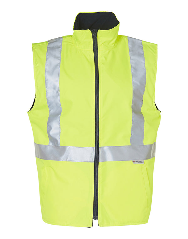 Hi Vis Reversible Safety Vest With 3 M Tapes [SW19A - Yellow / Navy]