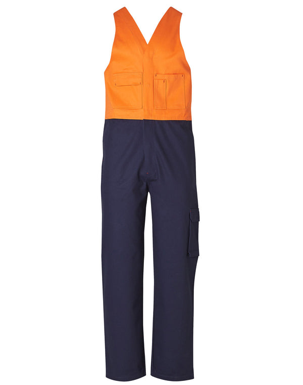 Mens Overall Stout Size [SW202 - Orange / Navy]
