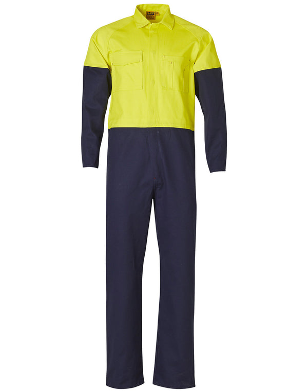 Mens Two Tone Coverall Regular Size [SW204 - Yellow / Navy]
