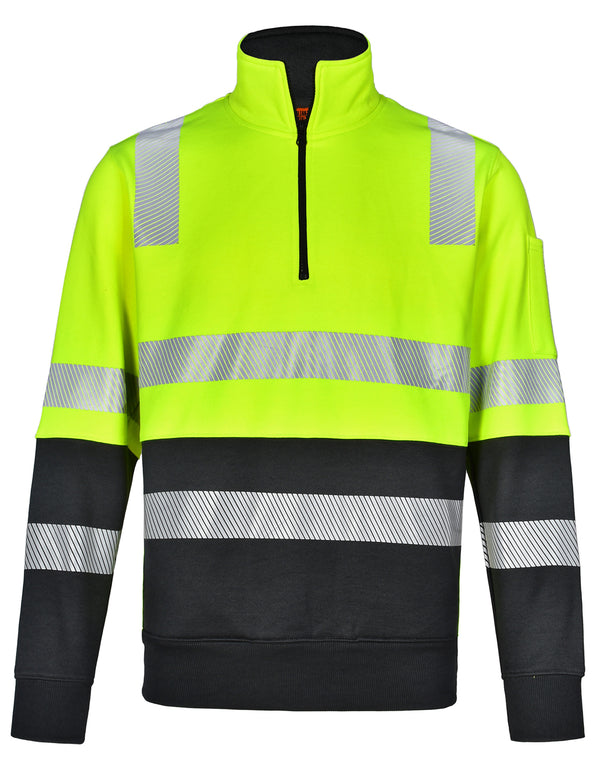 Vic Rail Hi Vis Safety Jumper  Unisex [SW32 - Yellow / Charcoal]