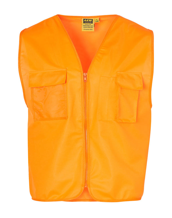 Hi Vis Safety Vest With Id Pocket [SW41 - Orange]