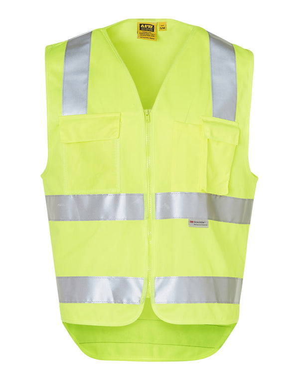 Hi Vis Safety Vest With Id Pocket  3 M Tapes [SW42 - Yellow]