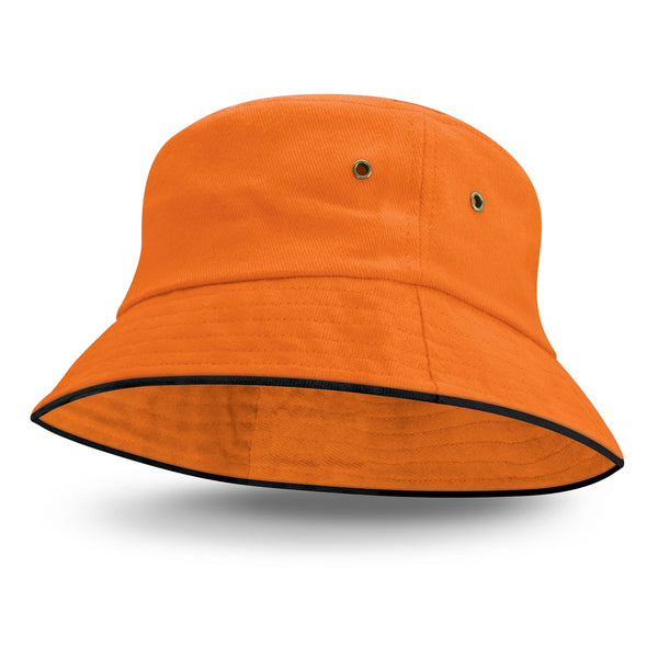 Bondi Bucket Hat  Black Sandwich Trim [115493 - Orange]