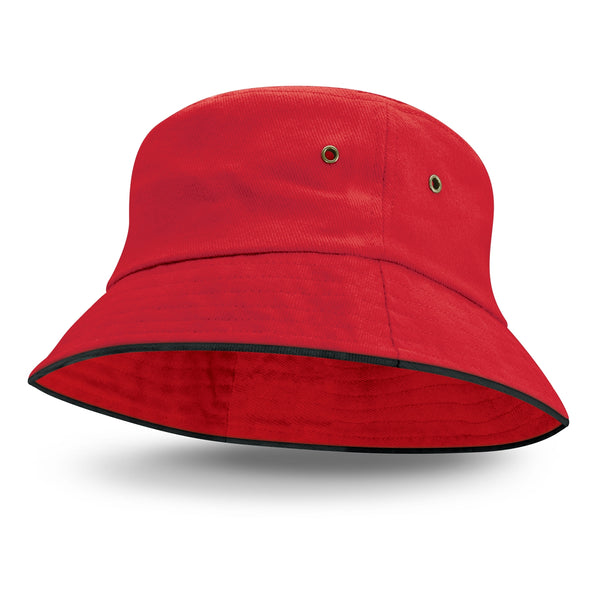 Bondi Bucket Hat  Black Sandwich Trim [115493 - Red]