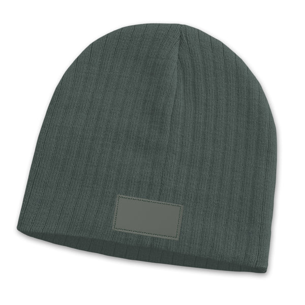 Nebraska Cable Knit Beanie with Patch [115656 - Charcoal]